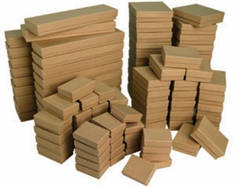 Kraft Brown Cotton Filled Craft Sales Jewelry Packaging Display Gift Boxes Choose from many sizes