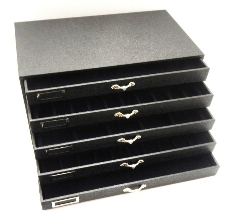 Asst Jewelry Liners Space Grained Leatherette Five Drawer