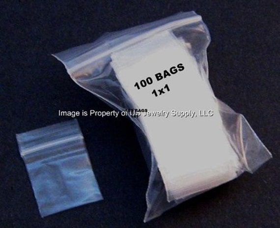 100 Small Ziplock Bags 2" x 1 1/2" Reclosable Jewelry Resealable Plastic 2 mil 