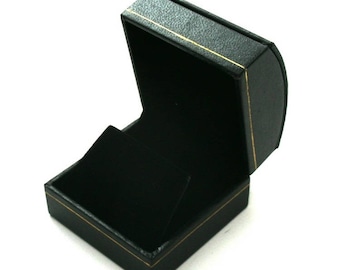 Black Domed Leatherette Earring or Pendant Jewelry Display Packaging Gift Box Choose 1 6 12 24 48 96 or 144 Boxes