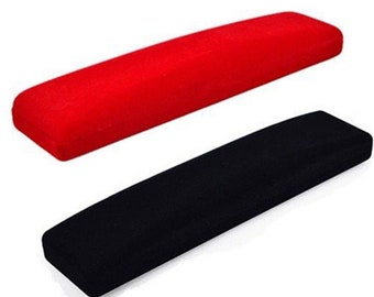Red or Black Velvet Flocked Velour Bracelet Watch Jewelry Gift Boxes