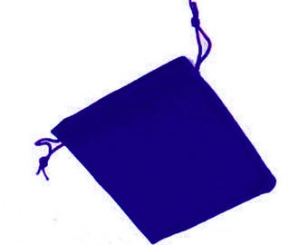 10 Pieces  Large 12" x 15" Royal Blue Velveteen Large Drawstring Gift Pouches Bags Book Gift Bag