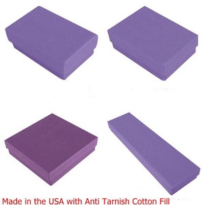 Deep Purple Kraft Cotton Filled Craft Sales Jewelry Packaging Display Gift Boxes Choose from many popular sizes