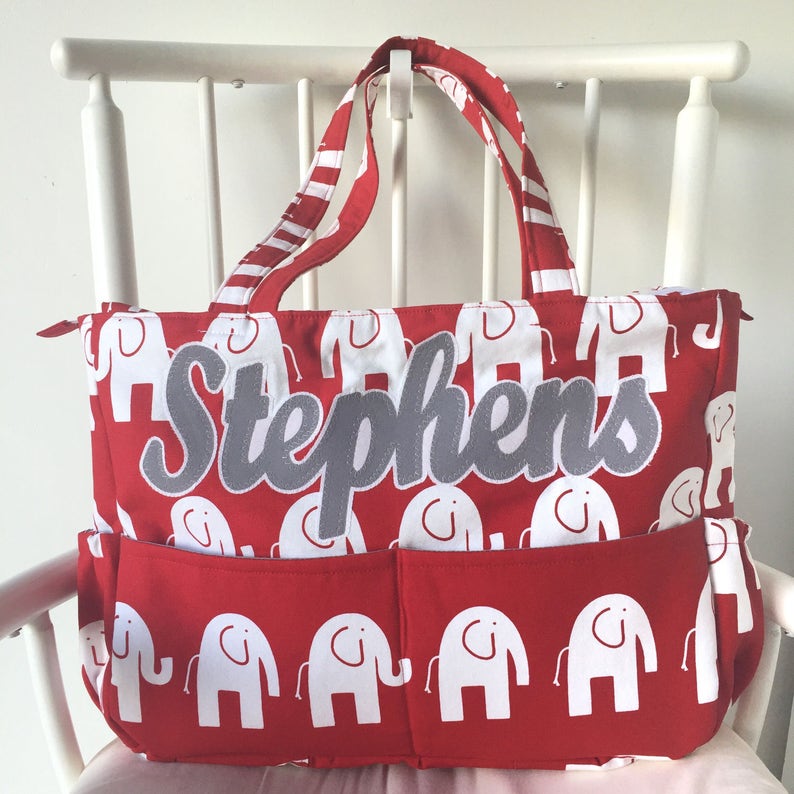 baby boy elephant diaper bag