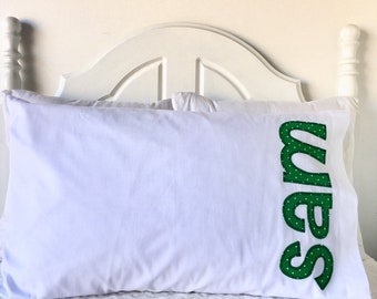 Custom Pillowcase - Name Pillowcase - Kids Pillowcase - Unique Pillowcase - Cool Pillowcase - Green Pillowcase