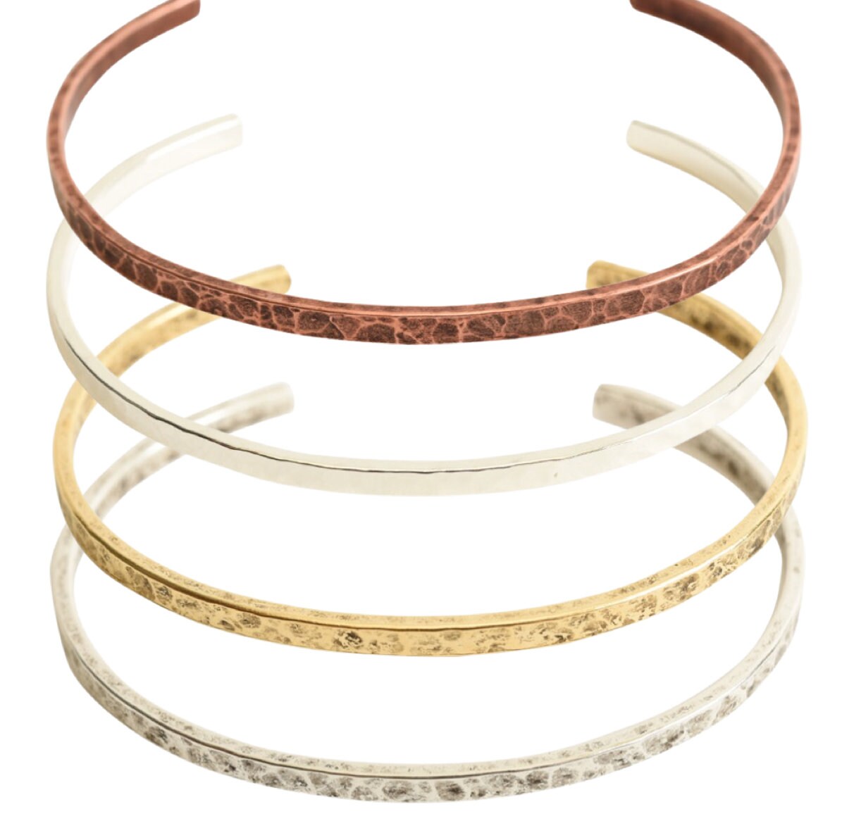 Gold Silver Copper Bangle Etsy Canada
