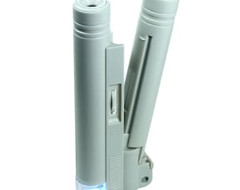 100X Zoom Handheld Lighted Microscope Jewelers Magnifier Loupe # MG10085