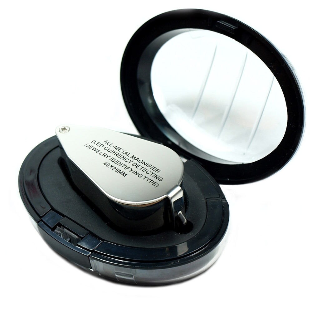 Illuminated 40X Jewelers Loupe 40X25mm Magnifier with LED & UV Etsy