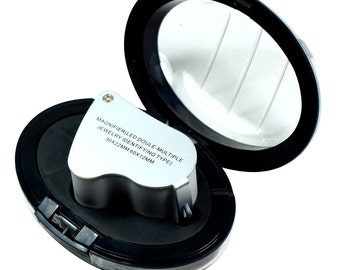 Illuminated 30X - 60X Jewelers Loupe Lighted Magnifier