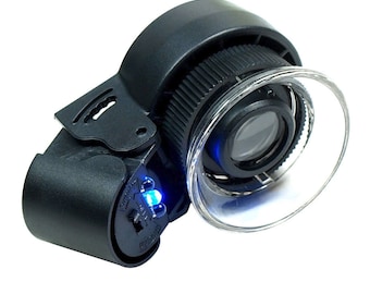 Mini 45X Lighted Jewelers Loupe / Magnifier with LED & Fluorescence Lights