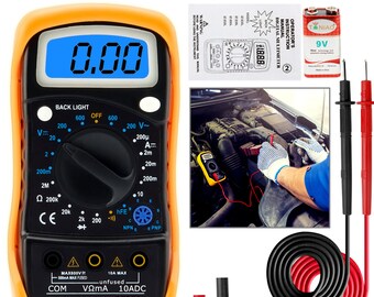 thumbnail interactive-video image 1 of Analog Multimeter - Pointer-Type Volt/Ohm/Ammeter Tester With Battery, AC/DC 1 of 3