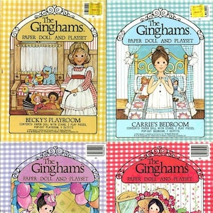 Gingham girls sale paper dolls