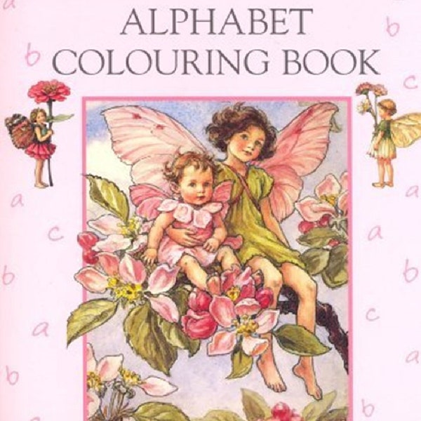 3 fairies alphabets coloring books, vintage coloring book, printable coloring book, things to color, instant download, PDF format