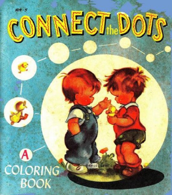 Connet The Dots 1948 Vintage Coloring Book Printable Etsy