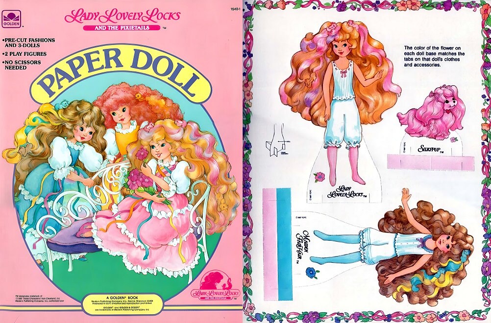 OFFER!! Lady Lovely Locks 4 Vintage Coloring and Paper Doll