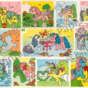 とても珍しいです!! 103 枚の美しいマイリトルポニーヴィンテージカード、MLP G1、JPG 画像インスタントデジタルダウンロード