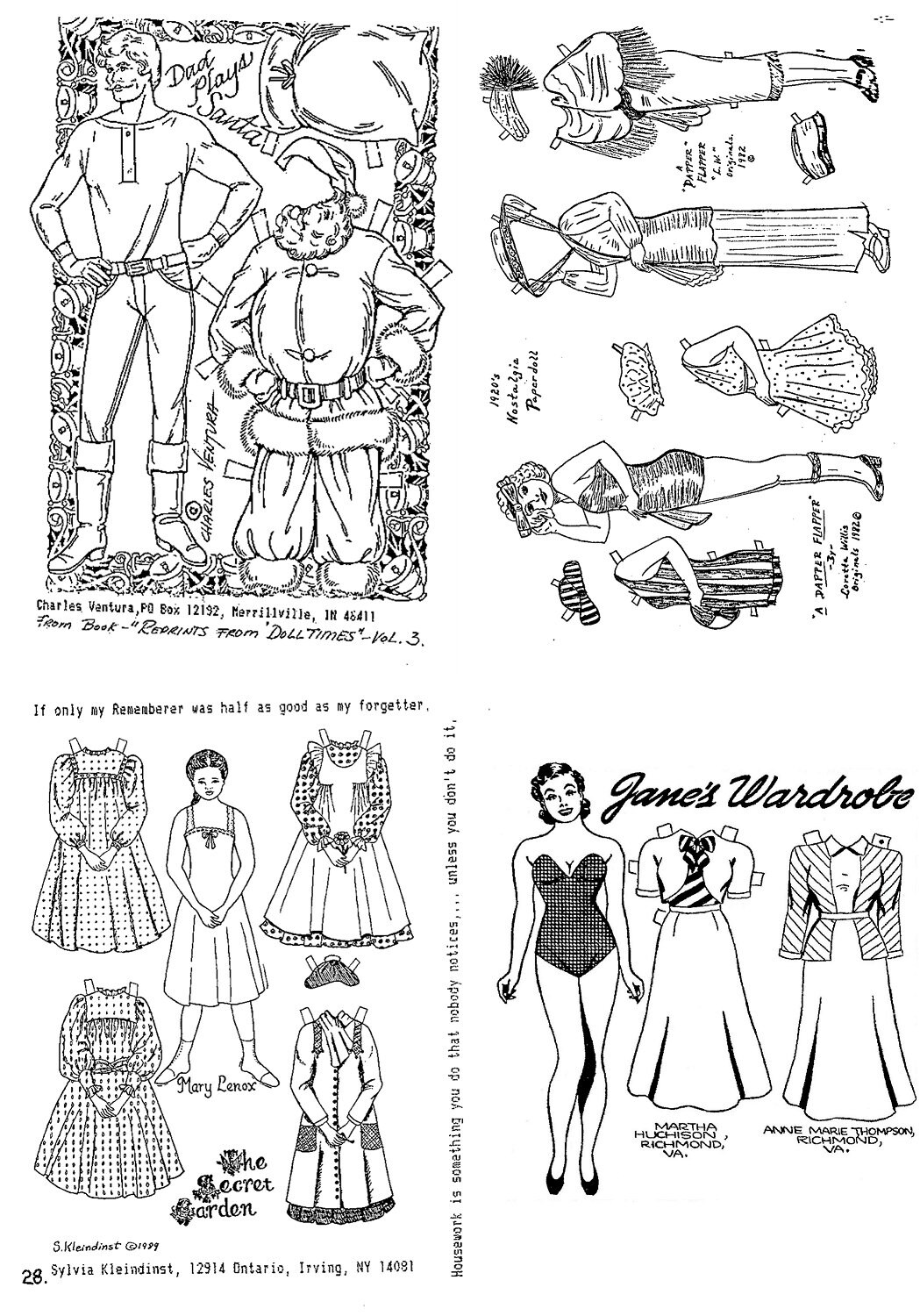 1920s Paper Dolls Coloring and Activity Book: A Cut Out and Dress Up Book  For Girls Ages 4-7, 8-12 (Vintage Fashion Paper Dolls)
