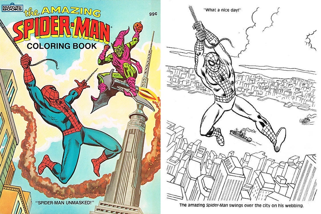Amazing Spider-Man Coloring Book SC   Coloring books, Marvel books,  Vintage coloring books