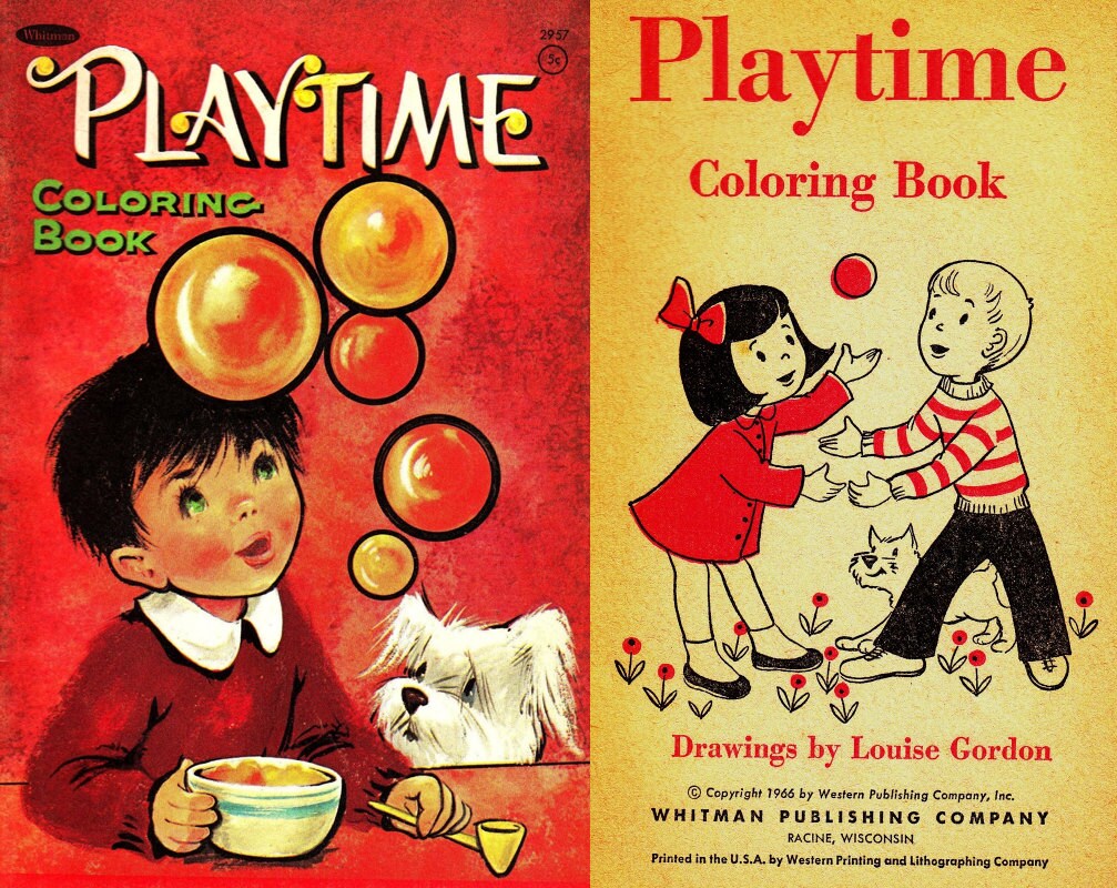 Download Offer 5 Play Time Books To Color Coloring Books Instant Etsy