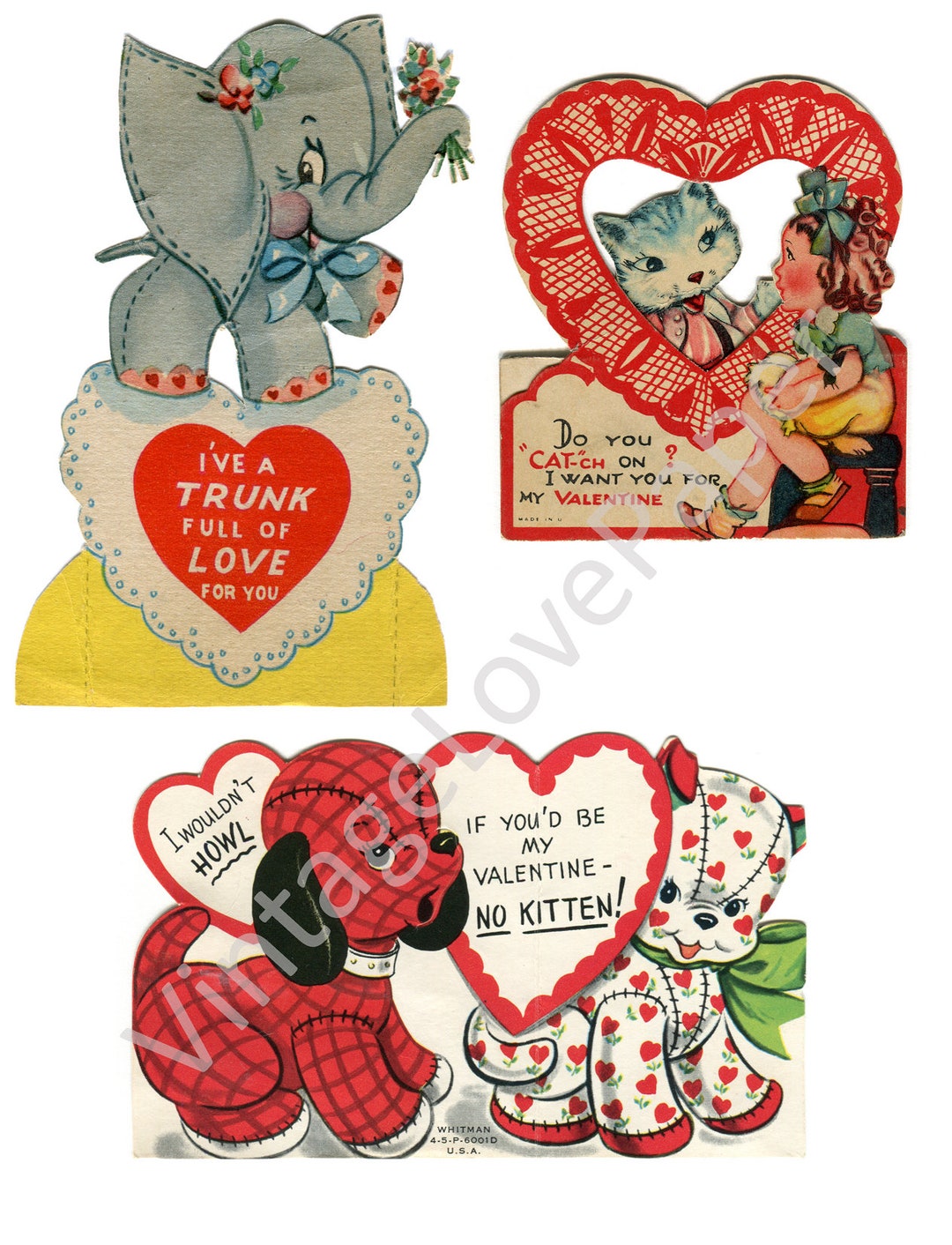 OFFER!!! 110 Vintage Printable Valentine Treasure Cards, 30s-70s ...