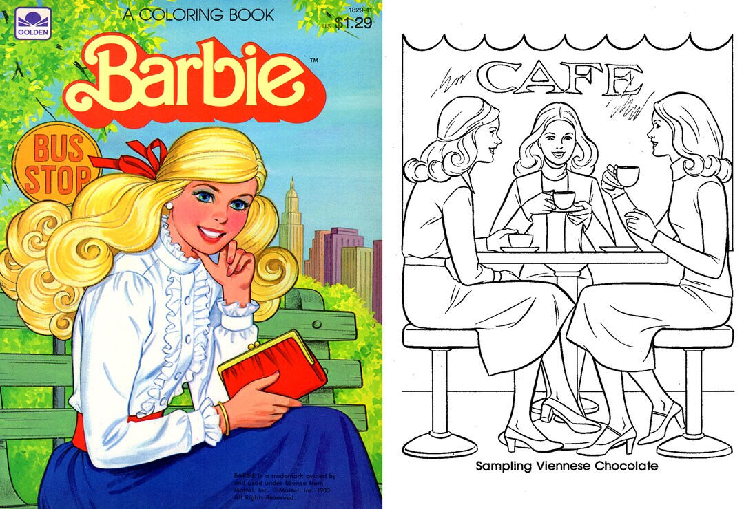 Vintage Barbie Coloring Book 83 Pages, Instant Download, PDF Format - Etsy