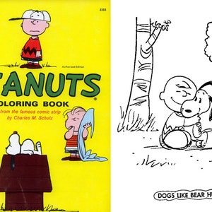 Snoopy vintage coloring book, Peanuts printable coloring book, Charlie brown things to color, instant download, 42 pages, PDF format