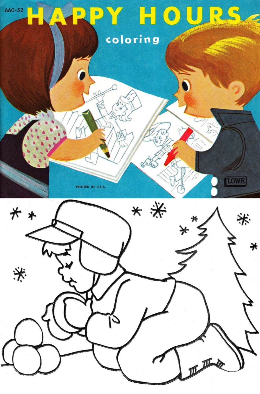 OFFER 5 Coloring Books, Vintage Coloring Book, Printable Coloring Book