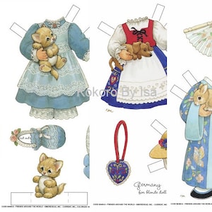 Vintage paper dolls, ebook Pattern, Instant Download, PDF (RM060)