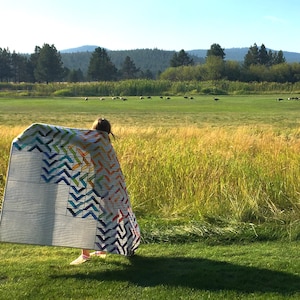Geometric Rainbow Quilt