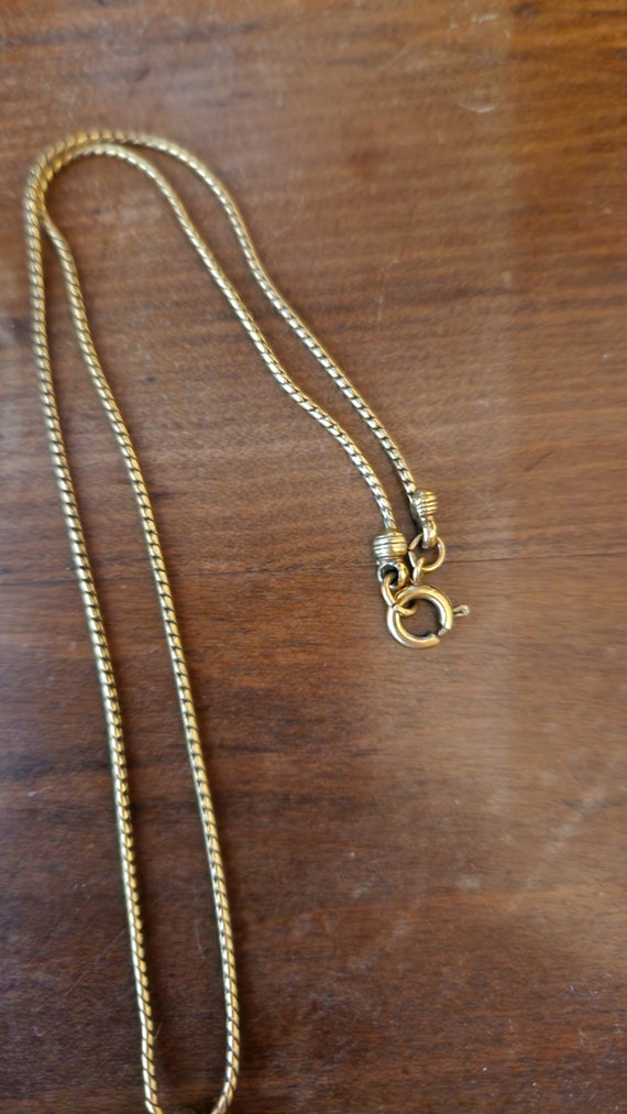 1950s Vintage Gold Chain Necklace w/ Gold Locket - image 2