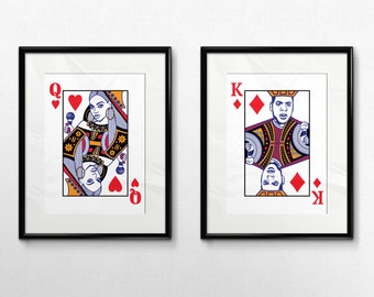 The Carters, Set of 2 Prints, 5x7 Playing Card Posters