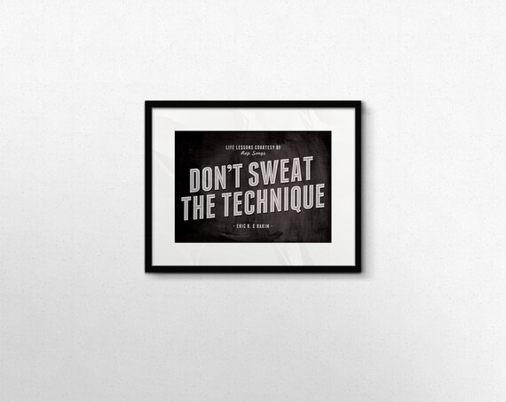 Rap Song Print Don T Sweat The Technique Eric B And Etsy