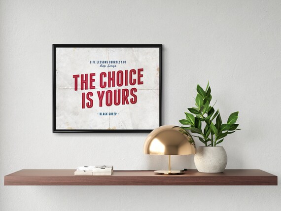 Black Sheep Rap Lyric Art Print Distressed Red White Blue Etsy