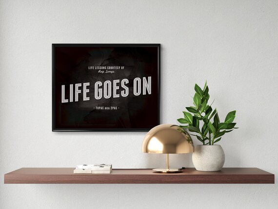 Tupac Art Poster 2pac Rap Lyrics Quotes 90s Hip Hop Music Dorm Etsy