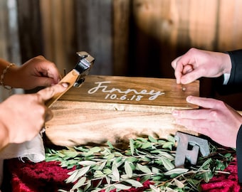 Personalized rustic wooden wine box, wedding gift wine holder, unity wine ceremony box, custom keepsake box, love letter box, wedding decor