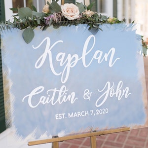Personalized Acrylic Wedding Welcome Sign - Reception Wedding Sign - Wedding Decor - Minimalist Wedding - Clear Wedding Sign