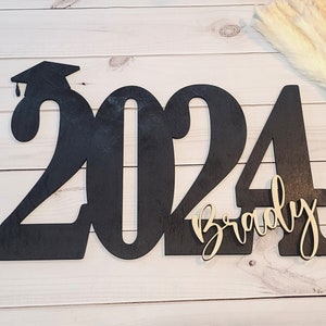 Graduation Guestbook Sign 13x19, Personalized Graduation Party Decor, Class of 2024 Grad Sign, Wood Guestbook Sign zdjęcie 6