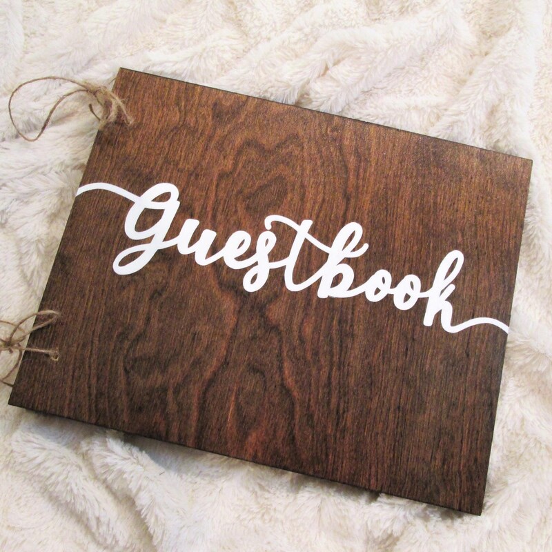 Wood Wedding Guest Book - Etsy
