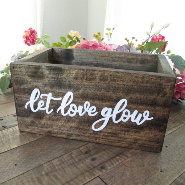 Glow stick holder, wedding send off, let love glow, sparkler send off alternative, bride and groom send away, wedding reception decor