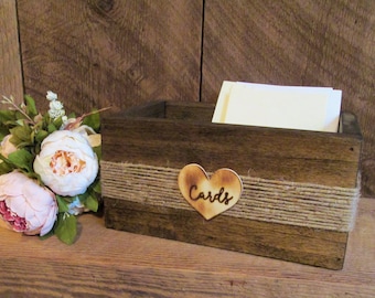 Wedding card box, rustic card box, Card Box, wood card holder, rustic card holder, wedding card sign, wood cards box, bridal shower decor