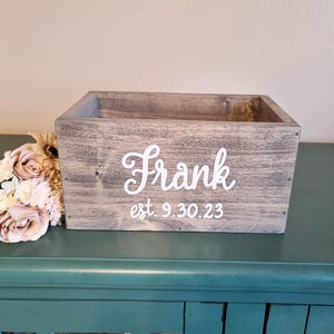 Rustic wooden cards box, wedding card holder, baby shower decor, bridal shower decoration, Christmas card storage, kitchen farm home decor image 6
