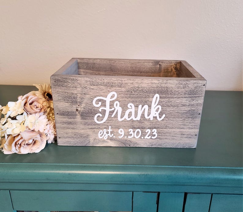Rustic wooden cards box, wedding card holder, baby shower decor, bridal shower decoration, Christmas card storage, kitchen farm home decor image 6