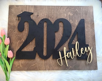 Personalized Graduation Guestbook - Alternative Guest Book - 3D Wood Signature 2026 - Class of 2026 - Gift for Graduate - Grad Party Decor