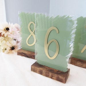 Painted table numbers with stands, reception centerpiece number, table number with stand, boho party decor, wedding table decoration