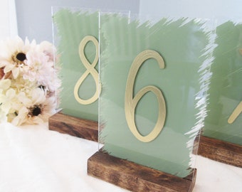 Painted table numbers with stands, reception centerpiece number, table number with stand, boho party decor, wedding table decoration