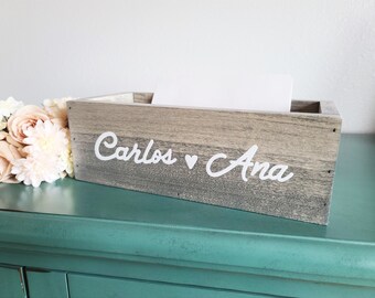 Custom mail holder, Personalized Mother's day gift for mom, gift for her, rustic wooden office decor, entry way key holder, wood mailbox