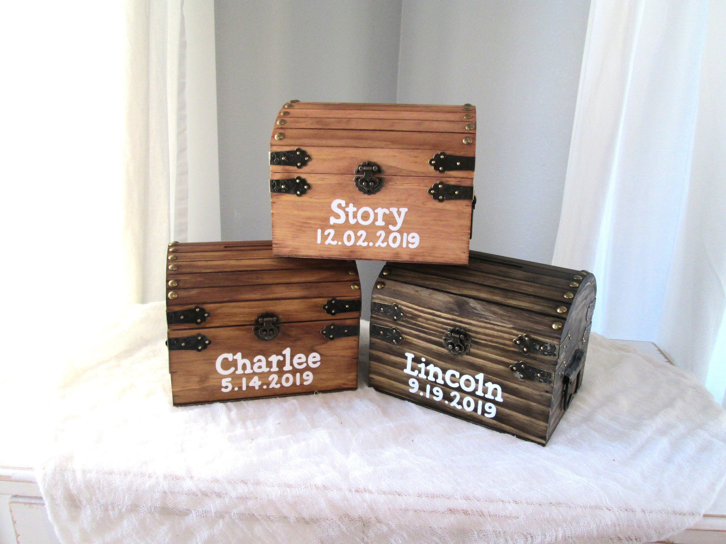 Kids wooden treasure chest sale