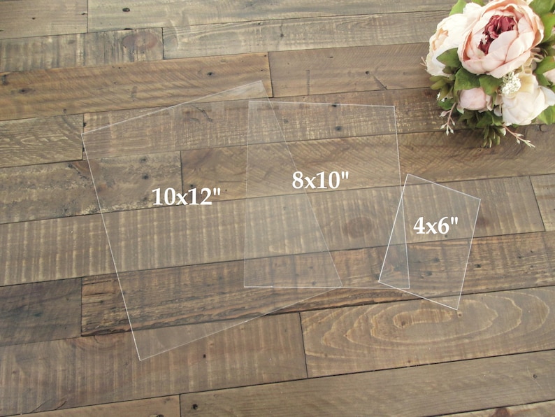 Blank acrylic signs with stands, DIY wedding sign, table number blanks, DIY acyrlic sign, reception decor, party decor, shower sign image 2