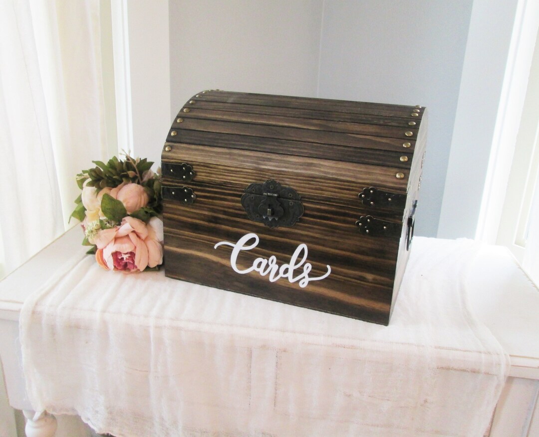 Card Box With Lock and Slot Locking Card Box Graduation Card Etsy