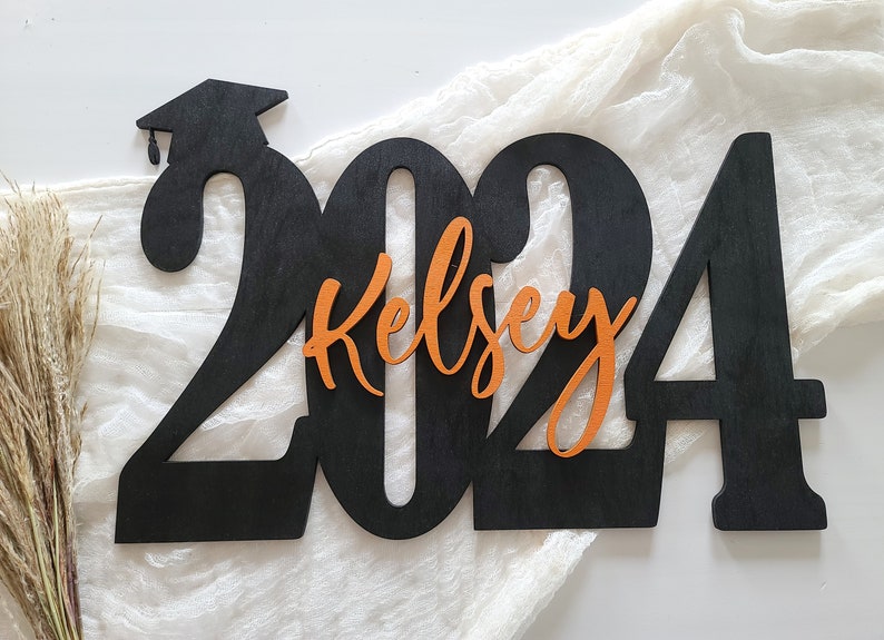 Graduation Guestbook Sign 13x19, Personalized Graduation Party Decor, Class of 2024 Grad Sign, Wood Guestbook Sign zdjęcie 5